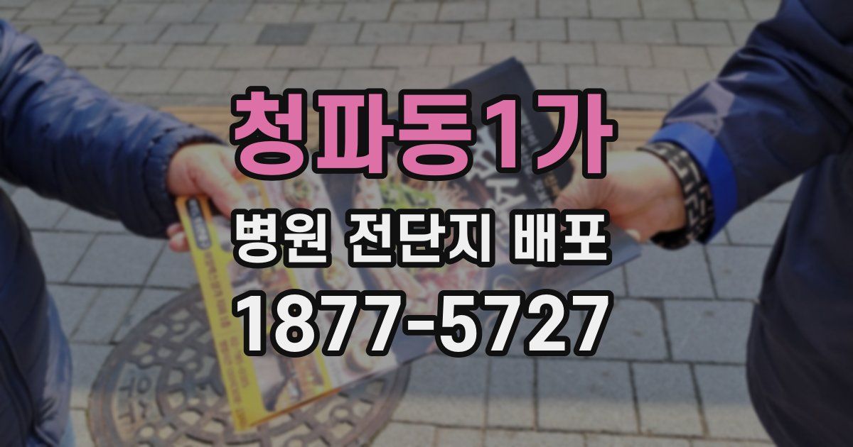 청파동1가 병원 전단지 배포