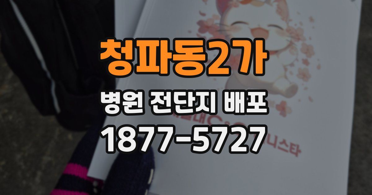 청파동2가 병원 전단지 배포