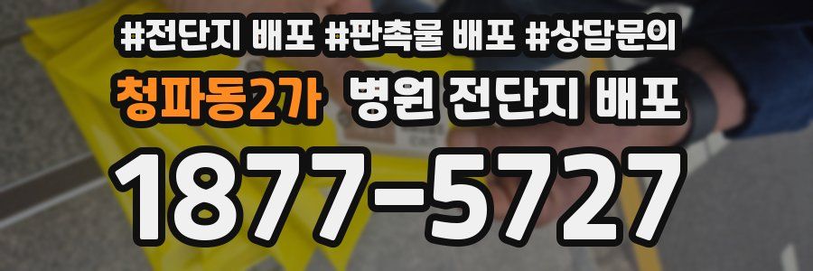 청파동2가 병원 전단지 배포