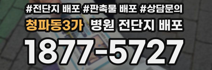 청파동3가 병원 전단지 배포