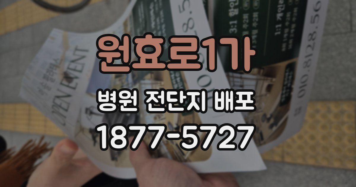 원효로1가 병원 전단지 배포