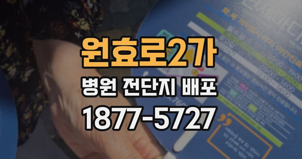 원효로2가 병원 전단지 배포