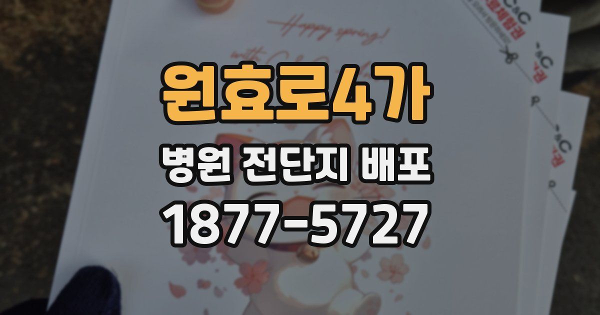 원효로4가 병원 전단지 배포