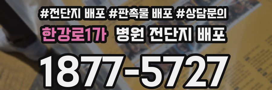 한강로1가 병원 전단지 배포
