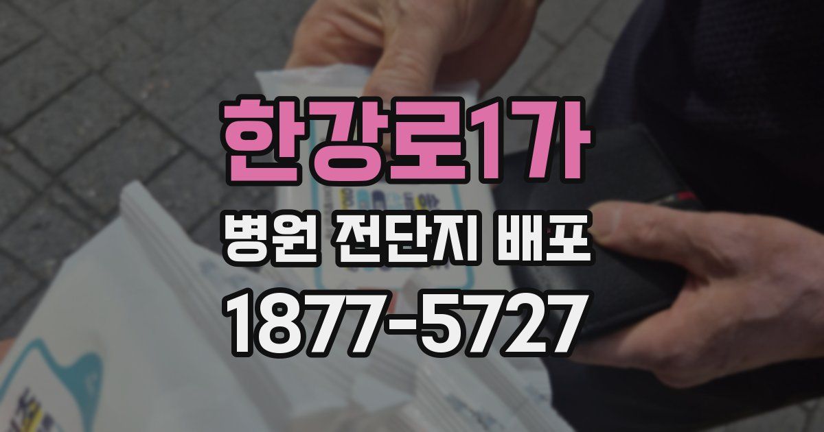 한강로1가 병원 전단지 배포
