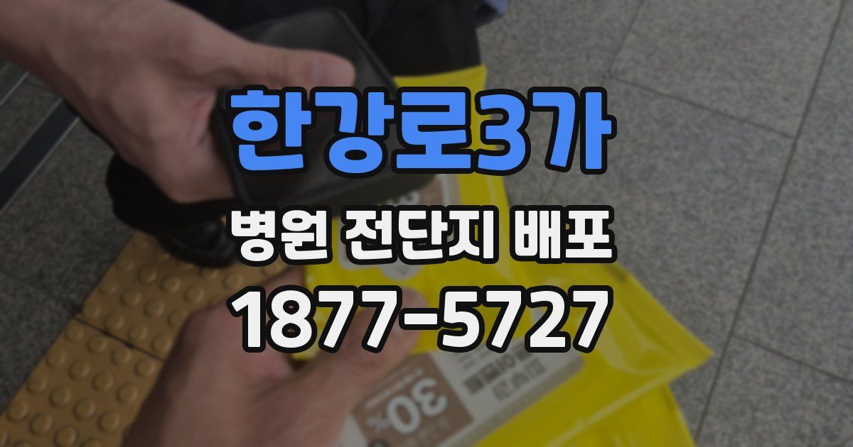 한강로3가 병원 전단지 배포