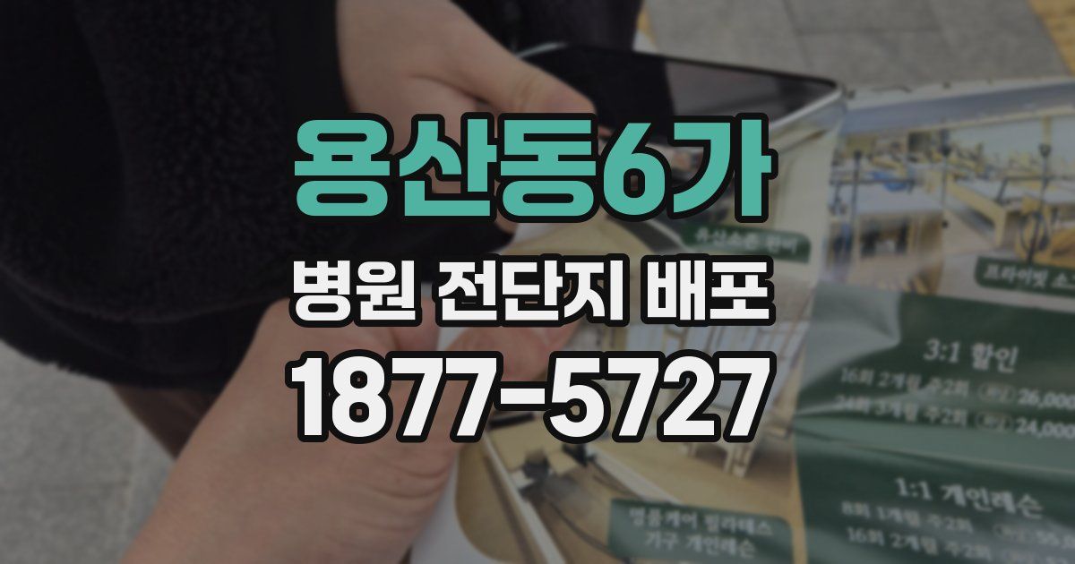 용산동6가 병원 전단지 배포
