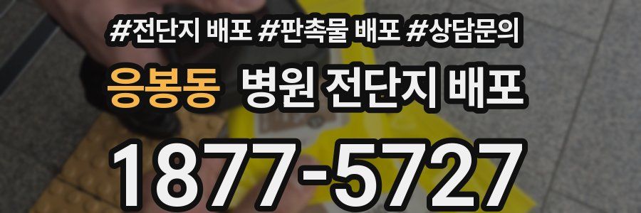 응봉동 병원 전단지 배포