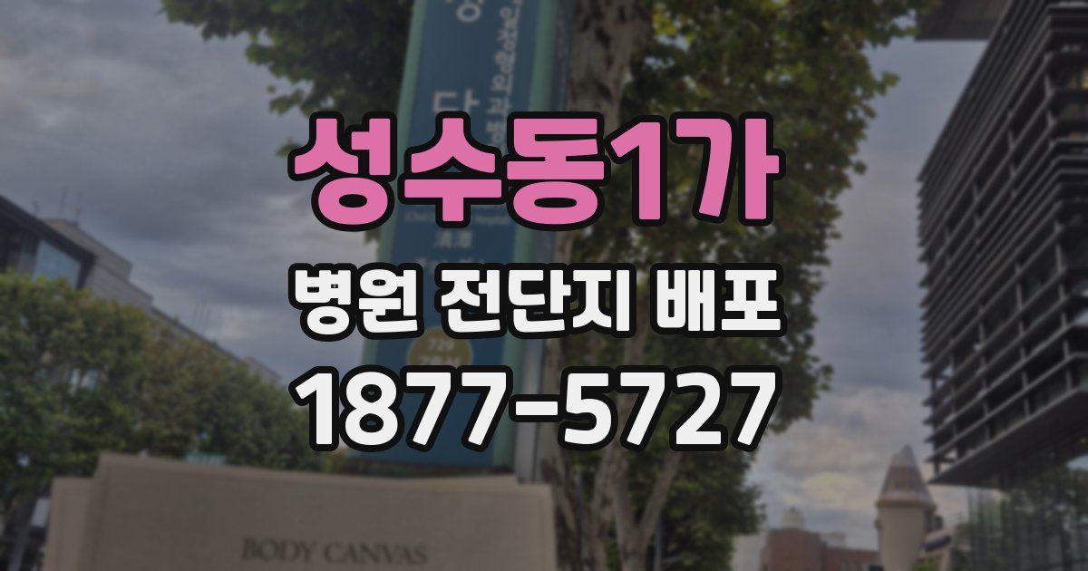 성수동1가 병원 전단지 배포