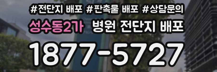 성수동2가 병원 전단지 배포
