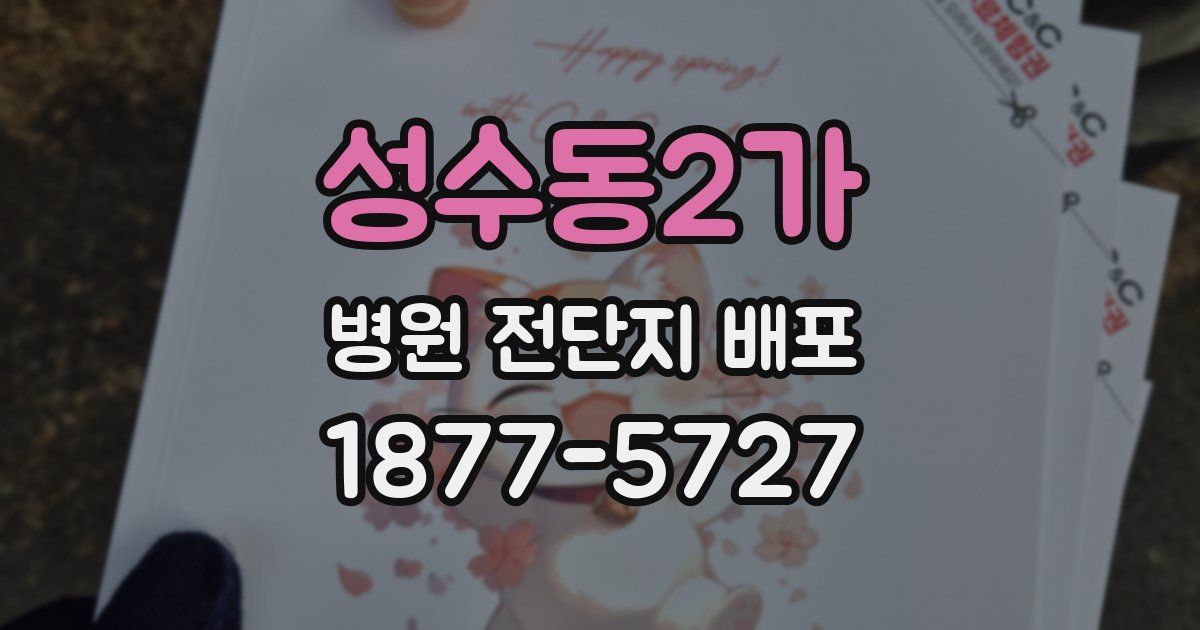 성수동2가 병원 전단지 배포
