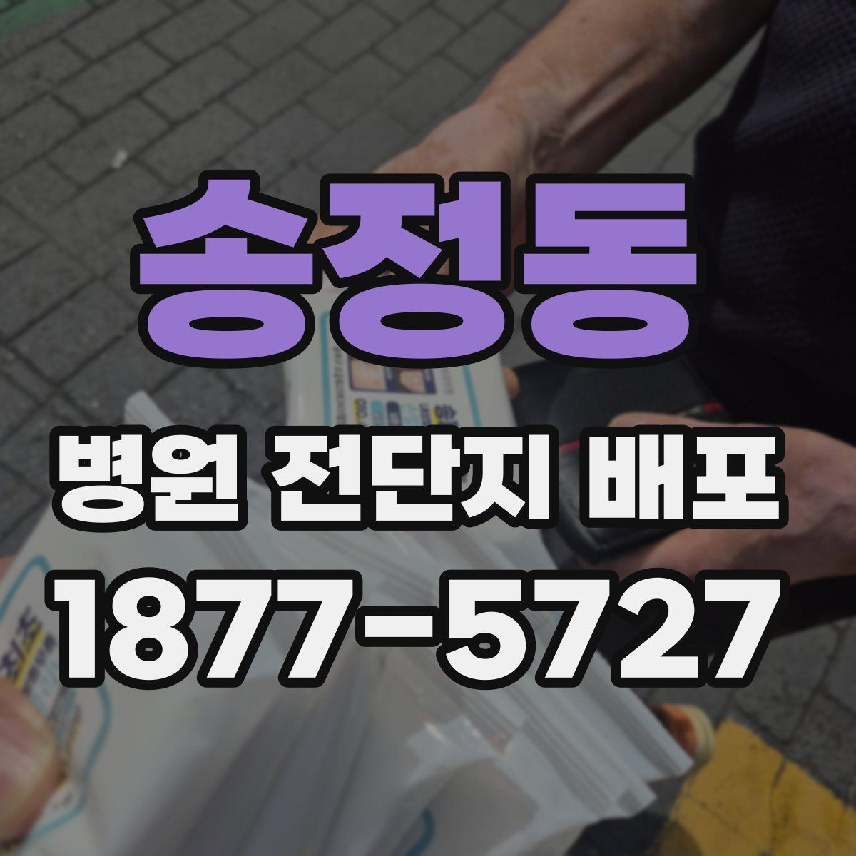 송정동 병원 전단지 배포