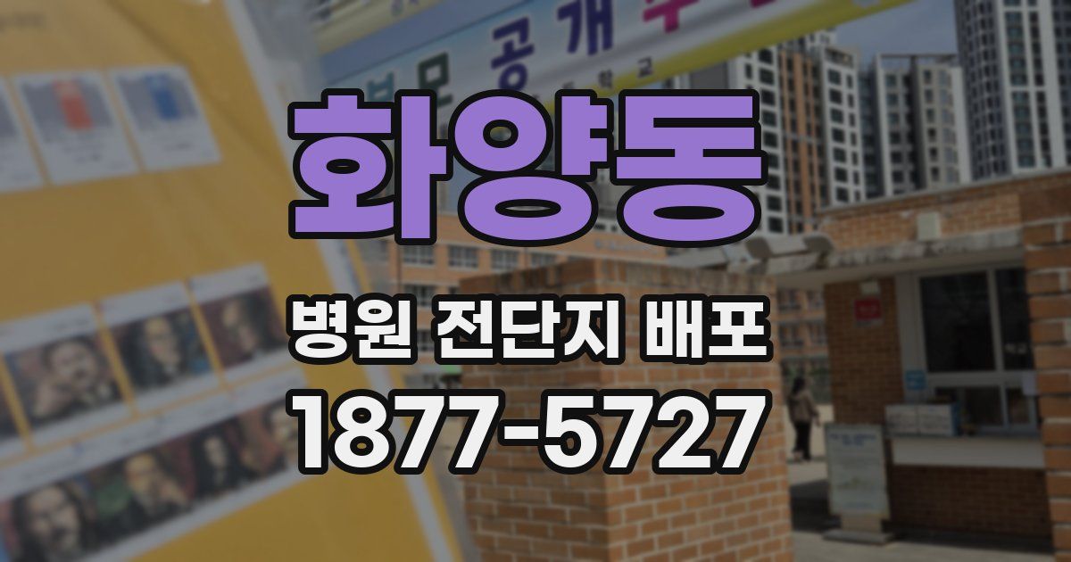 화양동 병원 전단지 배포