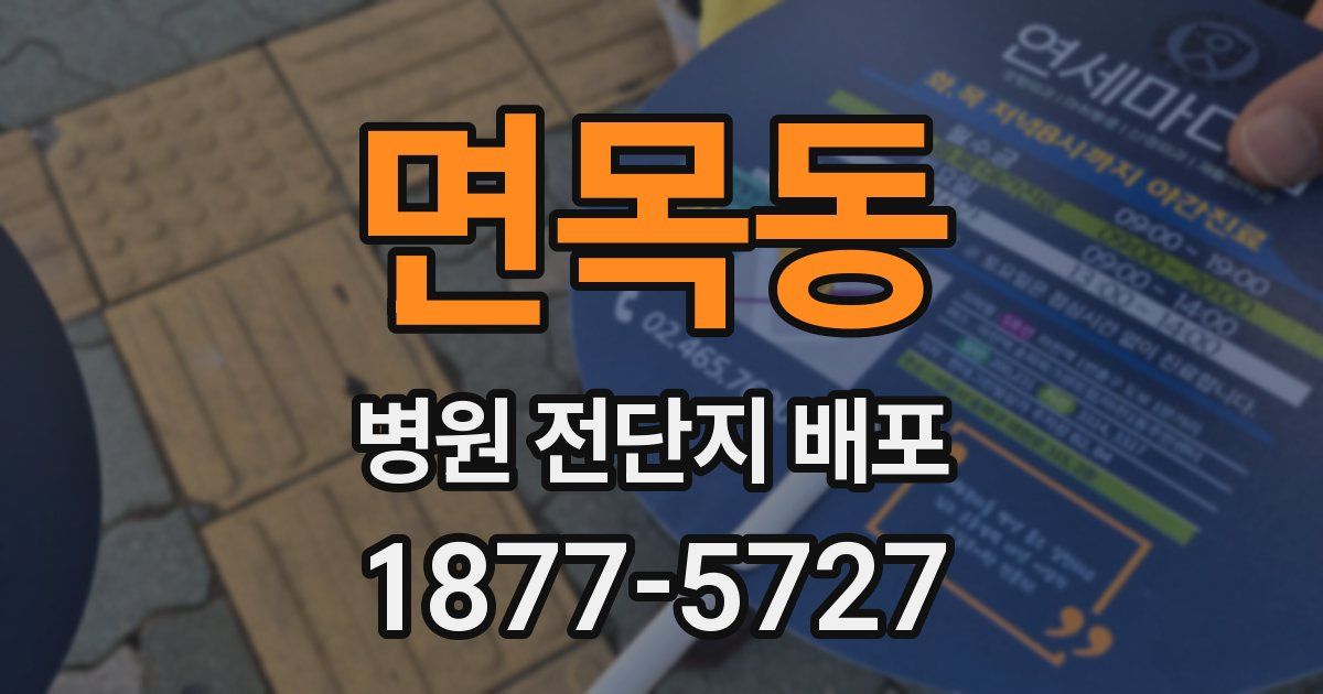 면목동 병원 전단지 배포