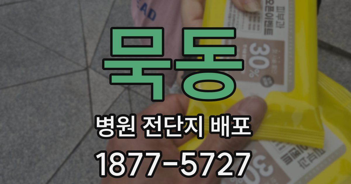 묵동 병원 전단지 배포