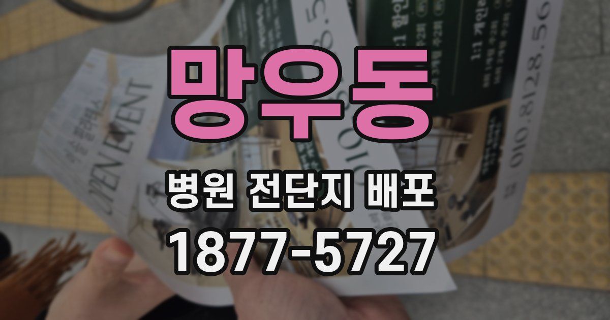 망우동 병원 전단지 배포