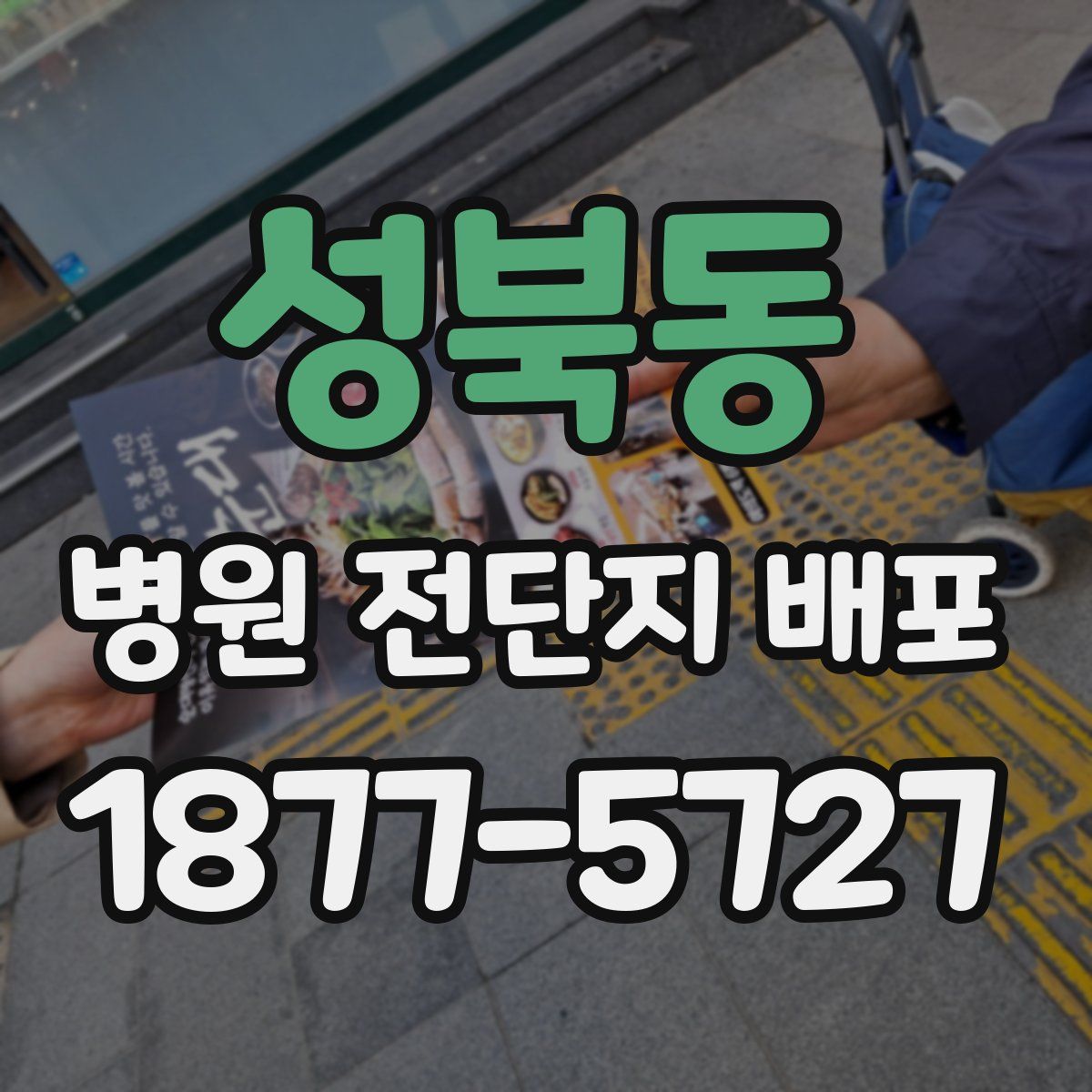 성북동 병원 전단지 배포