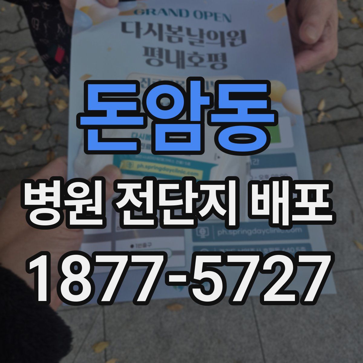 돈암동 병원 전단지 배포