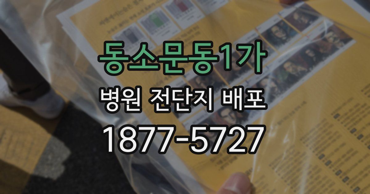 동소문동1가 병원 전단지 배포