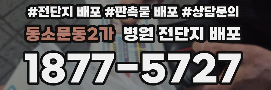 동소문동2가 병원 전단지 배포