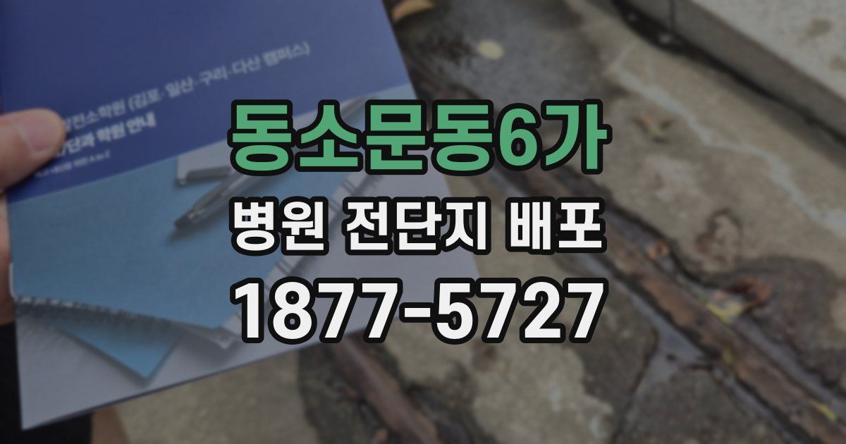 동소문동6가 병원 전단지 배포