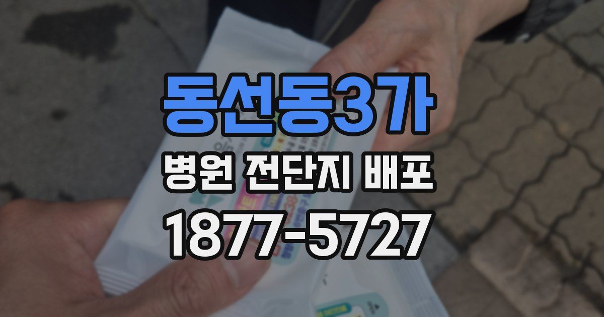 동선동3가 병원 전단지 배포