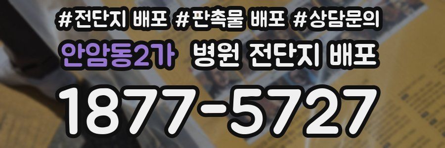 안암동2가 병원 전단지 배포