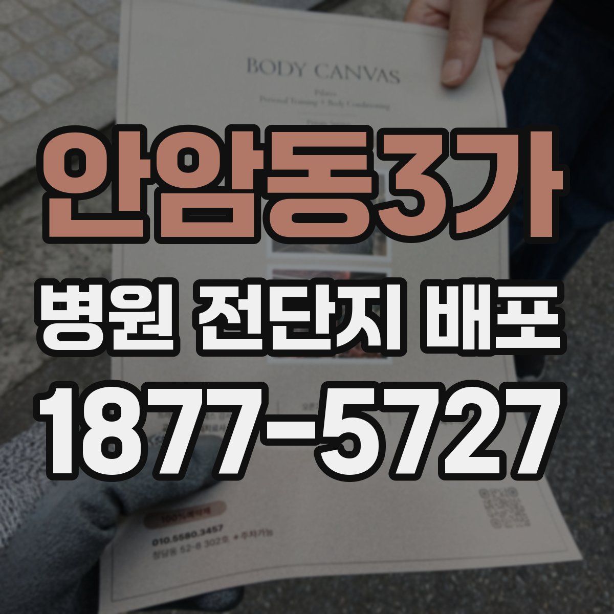 안암동3가 병원 전단지 배포