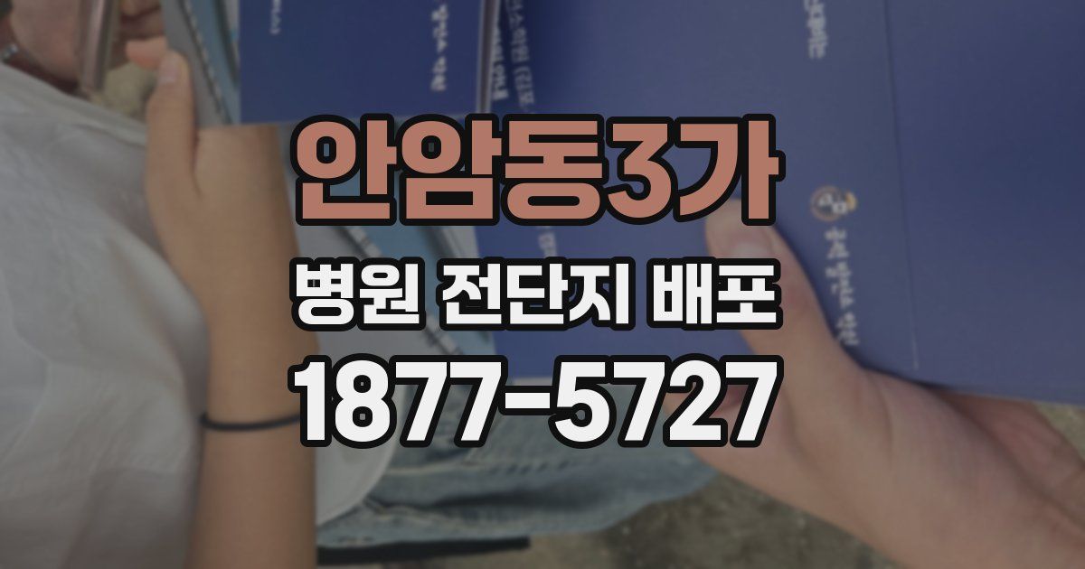 안암동3가 병원 전단지 배포