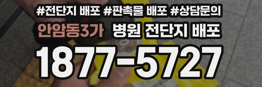 안암동3가 병원 전단지 배포