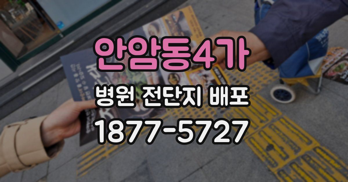 안암동4가 병원 전단지 배포