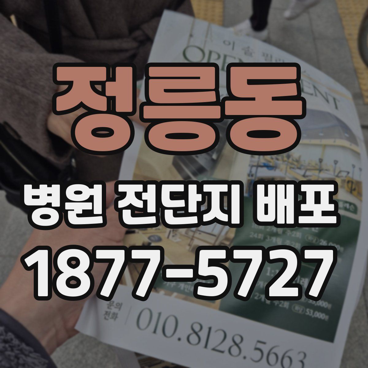 정릉동 병원 전단지 배포