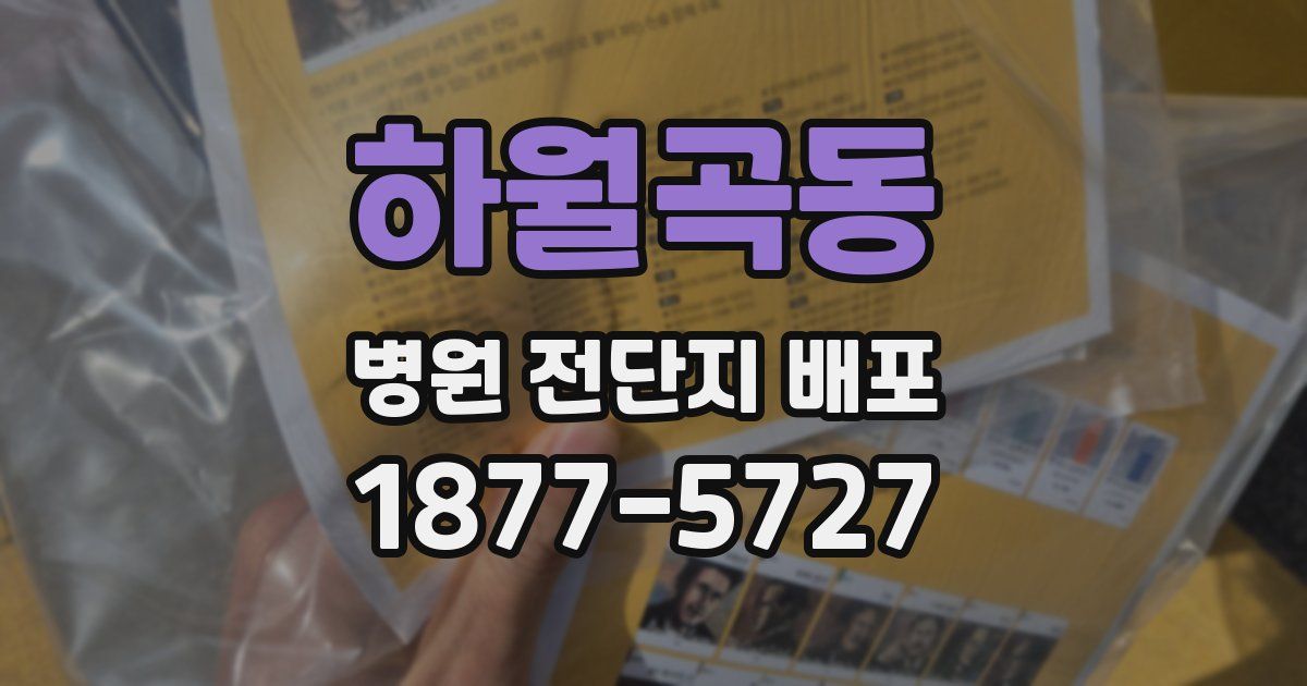 하월곡동 병원 전단지 배포