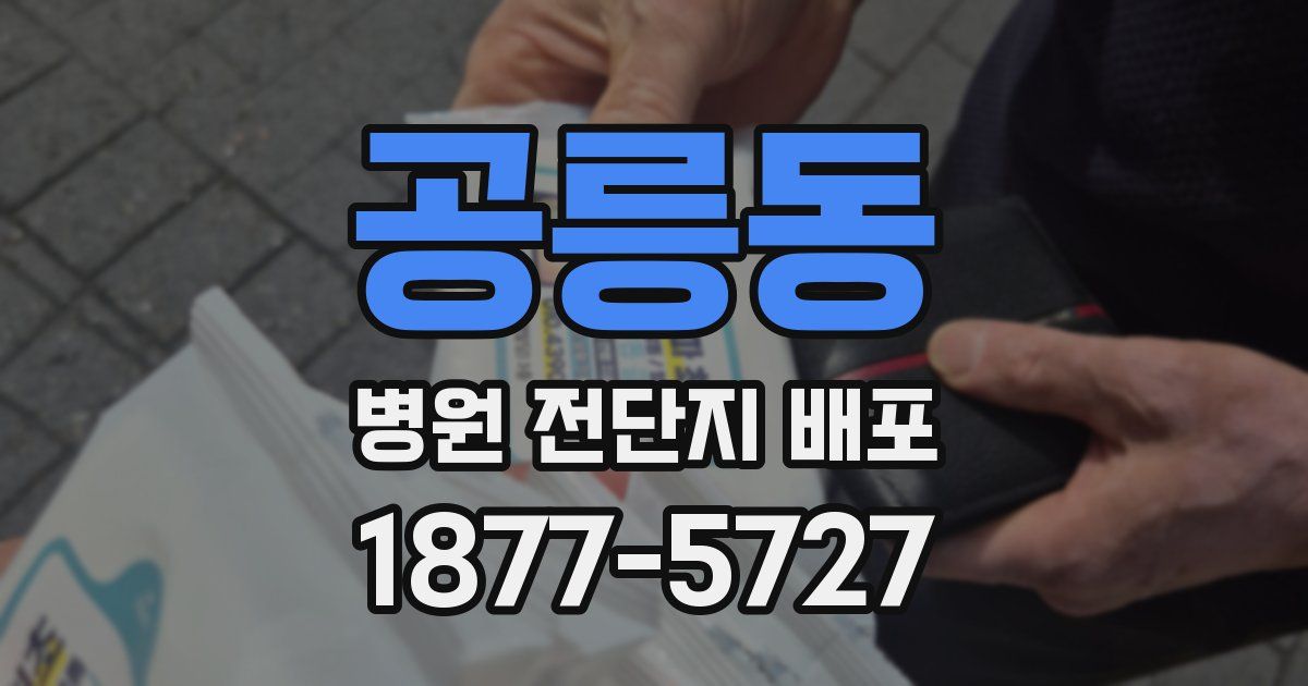 공릉동 병원 전단지 배포