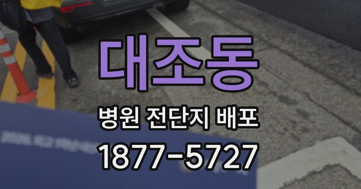 대조동 병원 전단지 배포