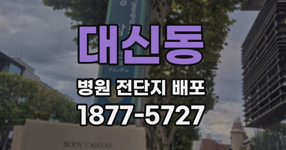 대신동 병원 전단지 배포