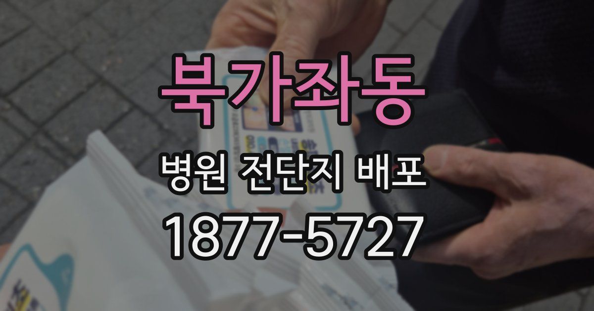 북가좌동 병원 전단지 배포