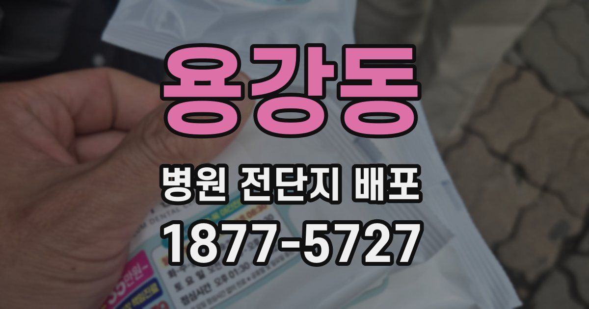 용강동 병원 전단지 배포