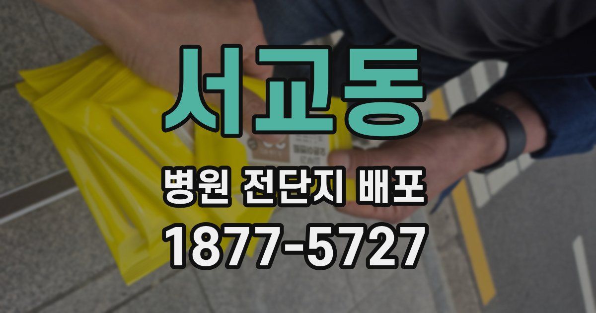 서교동 병원 전단지 배포