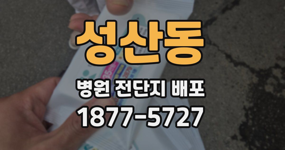 성산동 병원 전단지 배포