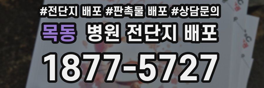 목동 병원 전단지 배포