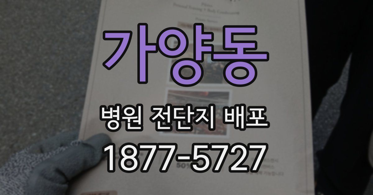 가양동 병원 전단지 배포