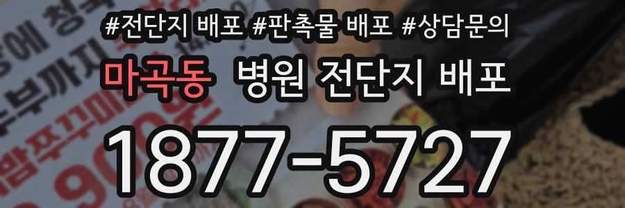 마곡동 병원 전단지 배포