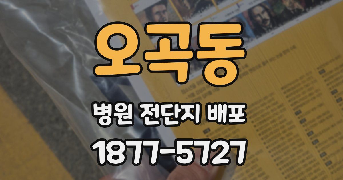 오곡동 병원 전단지 배포