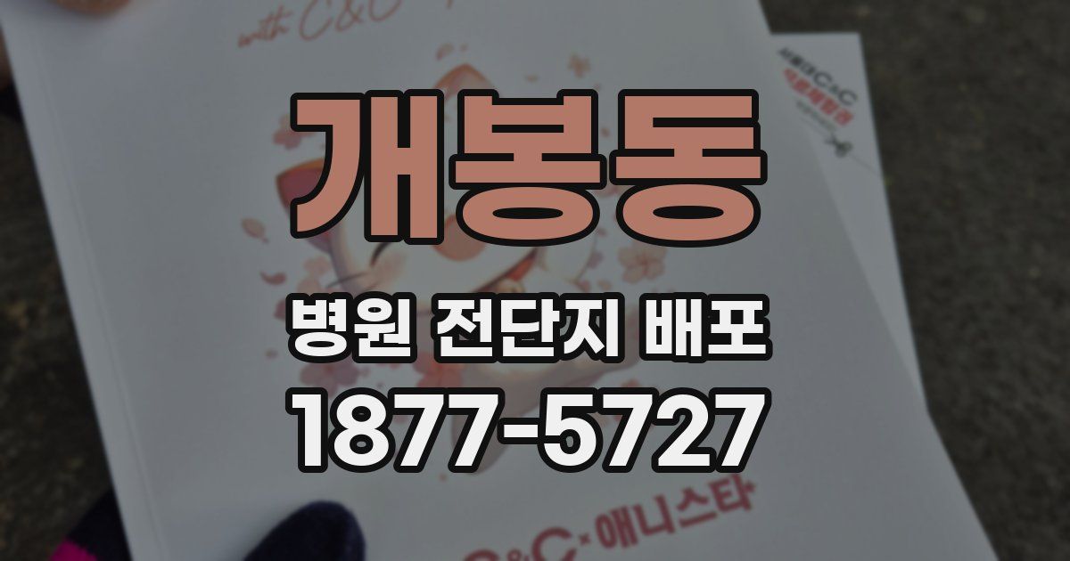 개봉동 병원 전단지 배포