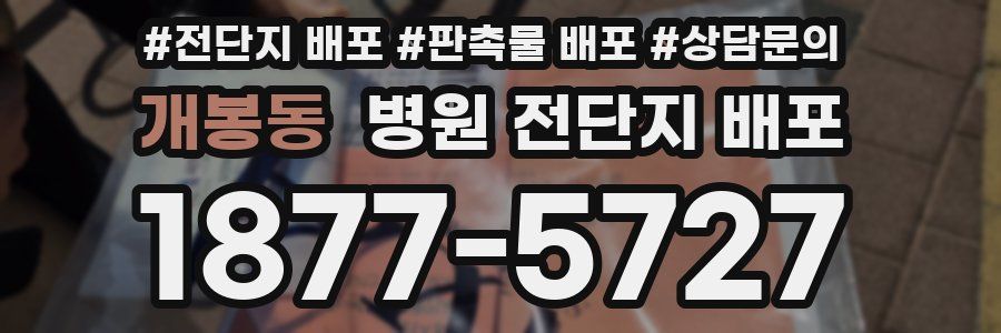 개봉동 병원 전단지 배포