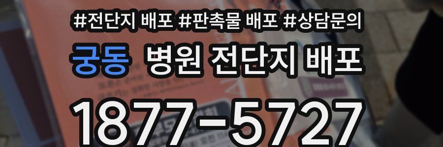 궁동 병원 전단지 배포