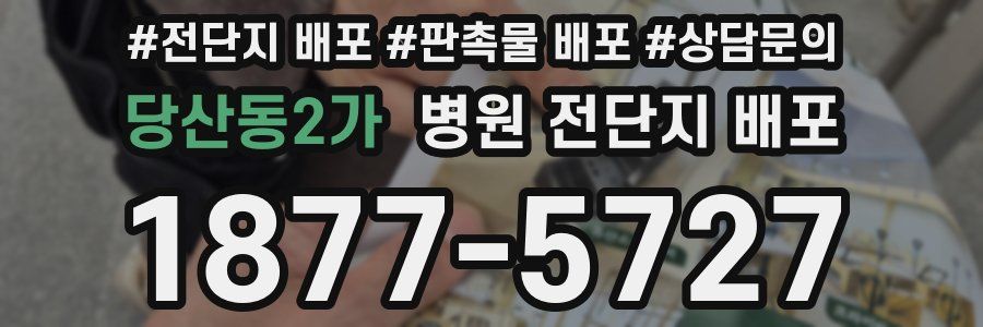 당산동2가 병원 전단지 배포
