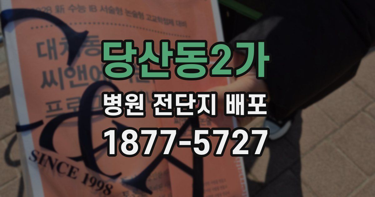 당산동2가 병원 전단지 배포