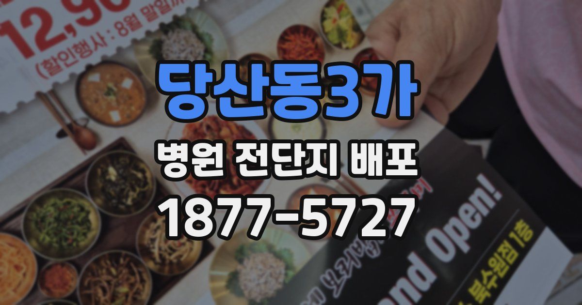 당산동3가 병원 전단지 배포